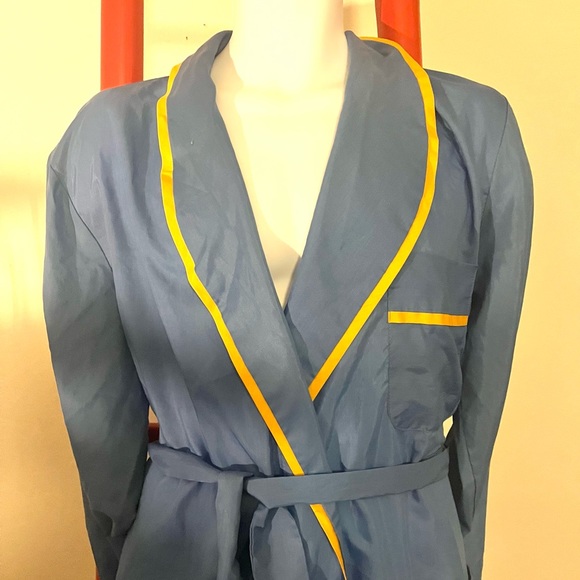 MCKENZIE IMPERIAL Vintage Blue Perma Press Light Weight Robe X Size : Medium - Picture 3 of 6